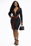 Ruby Noir Luxe Crystal Sculpt Bandage Dress