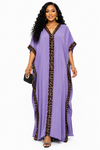 Safari Luxe Leopard Kaftan(Lavender)