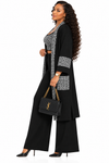 PREORDER 24- BLACK 3-PIECE  KNIT PANT SET