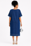 Denim Luxe Patchwork Midi Dress(Multi Color)
