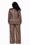 LUXE LEOPARD SATIN TWO-PIECE SUIT SET