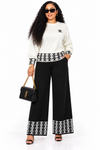 PREORDER 38 - CREAM 2PIECE  KNIT PANT SET