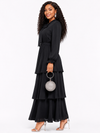 Serenity Layers Maxi Dress(Black)