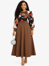 Regal Charm Maxi Dress(Brown)