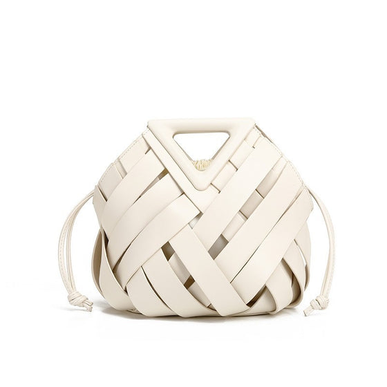 Woven Geometric Handle Bag