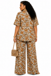 Golden Blossom Keyhole Pant Set