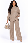 PREORDER 06– KHAKI 2- PIECE KNIT PANT SET