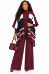PREORDER 16 -WINE  3-PIECE  KNIT PANT SET