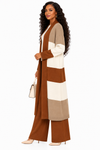 PREORDER 18- BROWN 3-PIECE  KNIT PANT SET