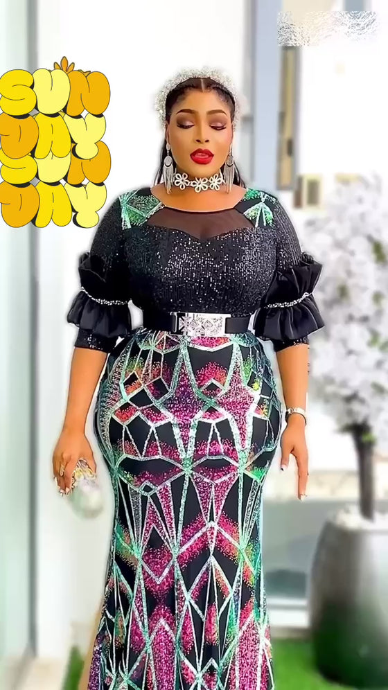 Galaxy Sparkle Prestige Maxi Dress