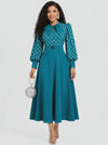 Regal Charm Maxi Dress(Teal)
