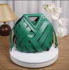 Woven Geometric Handle Bag