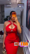 Scarlet Siren Sculpt Luxe Bodycon Dress(Red)