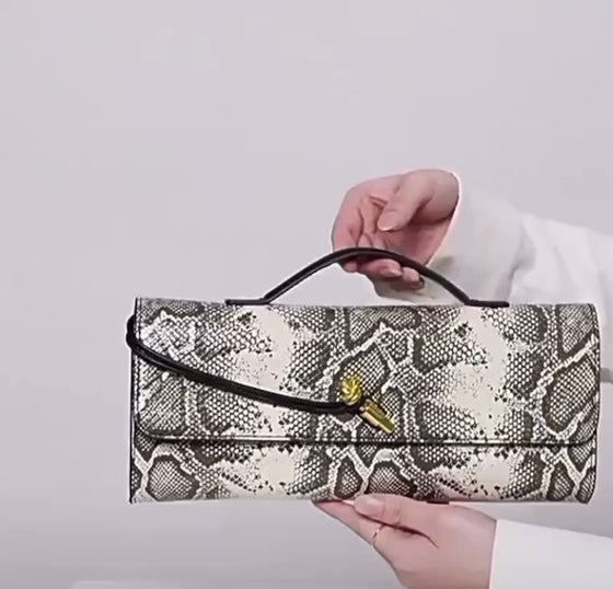Python Noir Luxe Clutch(PREORDER)
