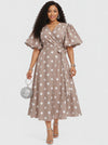 Timeless Charm Wrap Midi Dress(Polka dot)