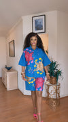 Floral Bloom Sequin Denim Set(blue)