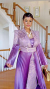 Lilac Royal Couture 4-Piece High-Low Jacket Bustier Skirt Set