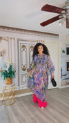 2 piece multi color Painted Bloom MIYAKI Pleated Set(PREORDER)