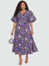 Timeless Charm Wrap Midi Dress(checkered)