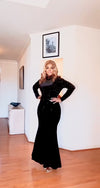 Starlight Radiance Velvet Gown(BLACK)