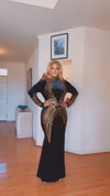 Majesty Rhinestone Velvet Gown(BLACK)