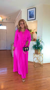 RHINESTONE BELTED MAXI DRESS (PINK)