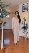 3 piece sweater suit knit set(tan)