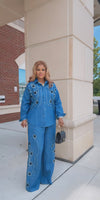 Midnight Galaxy Luxury Denim pants Set