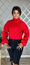 RED ACRYLIC SWEATER TOP